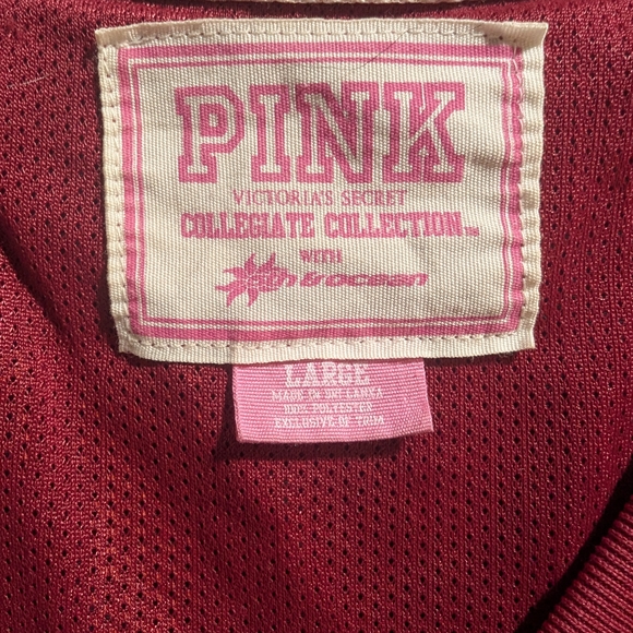 PINK Victoria's Secret Hokies Maroon V-Neck Jersey - Picture 2 of 3